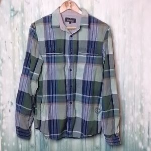 Buffalo David Bitton plaid button down long sleeve shirt small